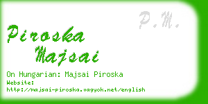 piroska majsai business card